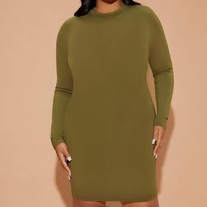 SHEIN Plus Solid Bodycon Dress